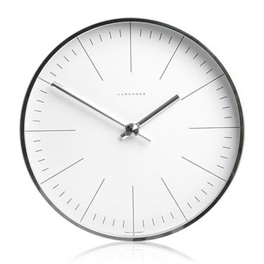 [wall clock for junghans, an example of max bill's approach to design]