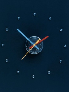[a version of the real wall clock, designed by thomas bley and The Professor, 1988]